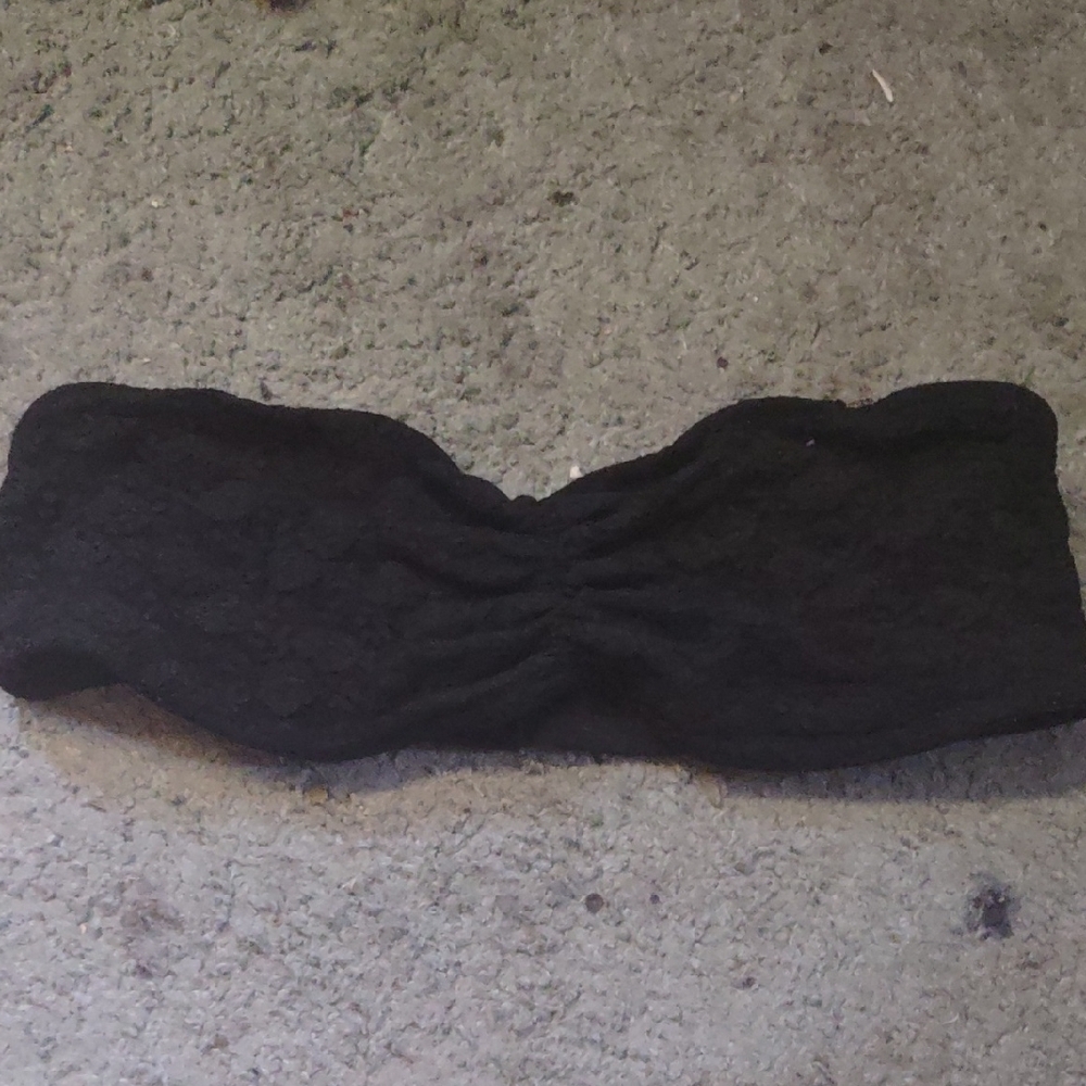 PINK Victoria's Secret Black Lace Bandeau